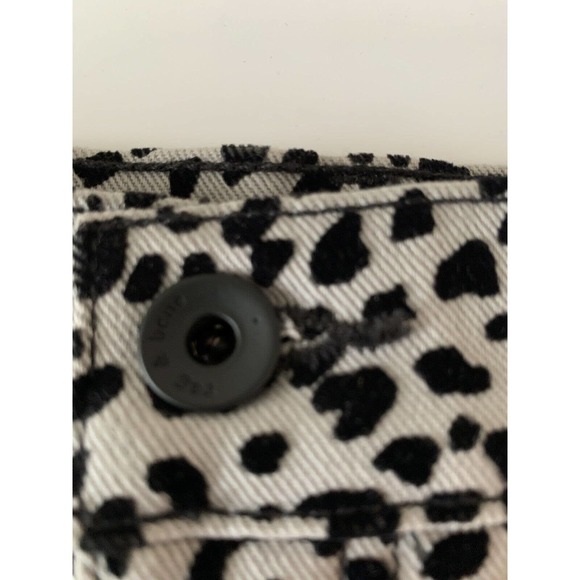 Rag & Bone Hana Women’s Gray Velvet Cheetah Cropped High Rise NEW Size 29 - Picture 10 of 13